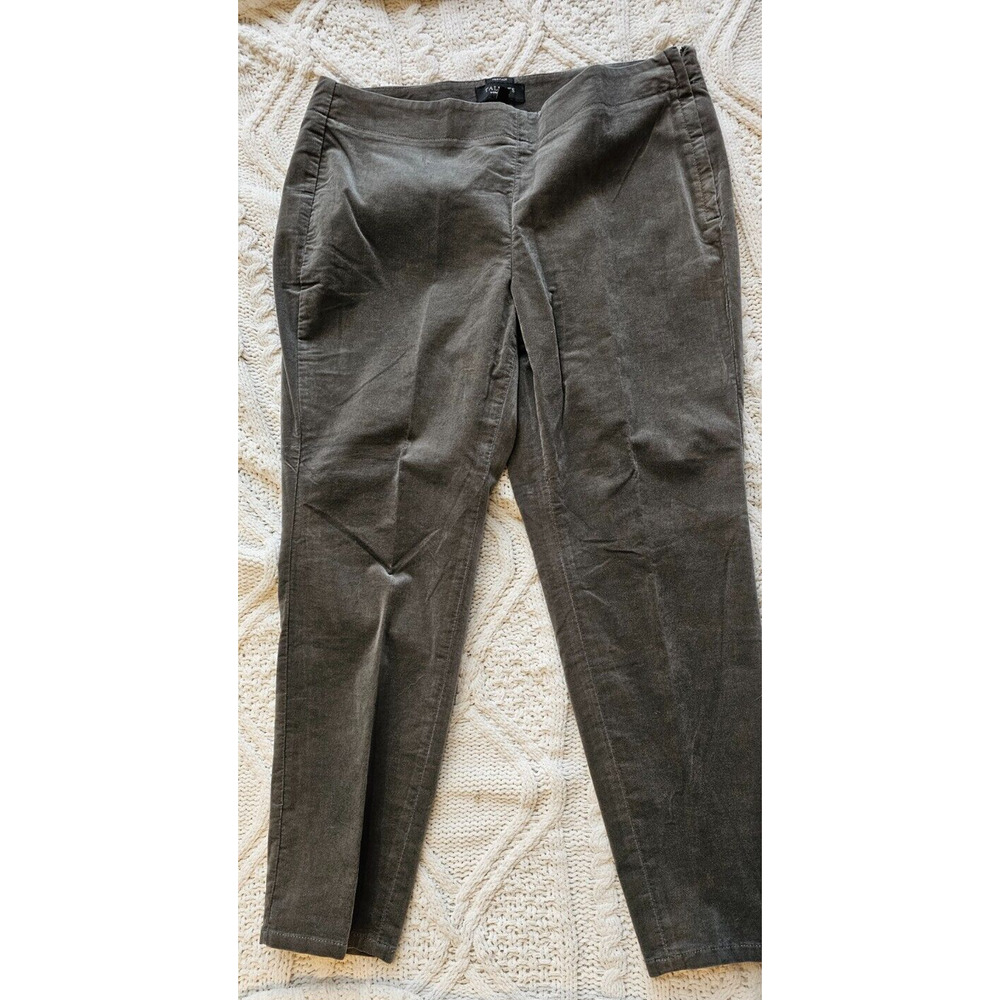 Talbots Heritage Straight Dress Pants Womens 14WP Petite‎ Gray Velvet 34x27